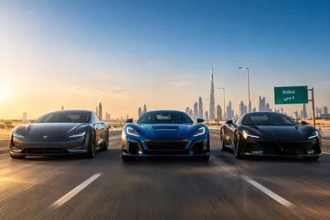 Tesla Roadster vs Rimac Nevera vs Ferrari Luce: The Fastest Electric Cars Heading to the GCC Tesla Roadster vs Rimac Nevera vs Ferrari Luce: The Fastest Electric Cars Heading to the GCC