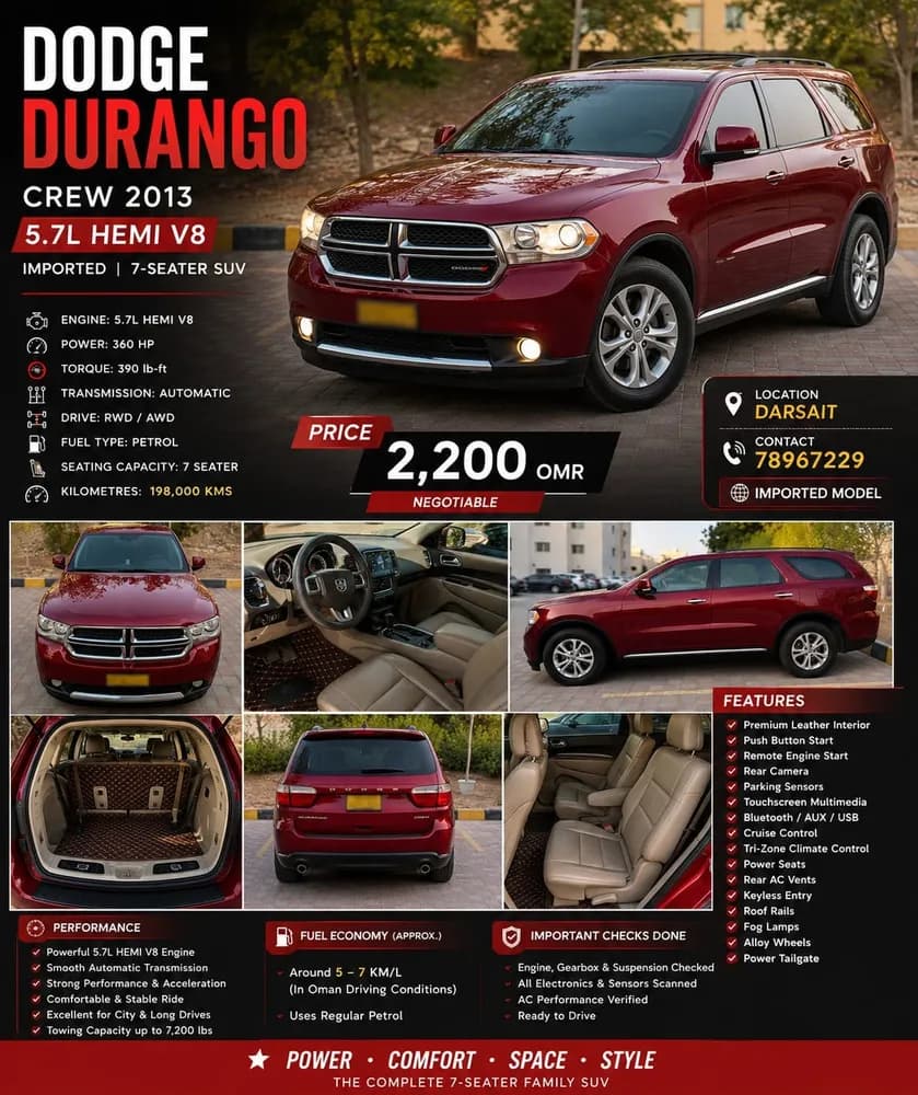 Used Dodge Durango Crew 5.7L Plus 2013