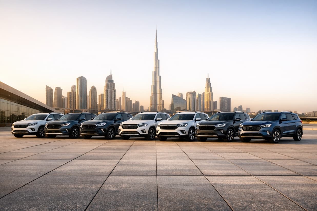 أفضل سيارات SUV عائلية بسبعة مقاعد في الإمارات لعام 2026 بأسعار أقل من 100,000 درهم إماراتي أفضل سيارات SUV عائلية بسبعة مقاعد في الإمارات لعام 2026 بأسعار أقل من 100,000 درهم إماراتي